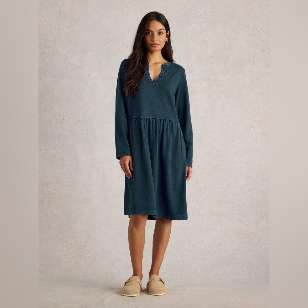 WHITE.STUFF/U.K.DENIM.JERSEY.DRESS
